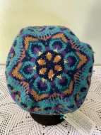 Peacock Parade Knit Tam (1 of a Kind)